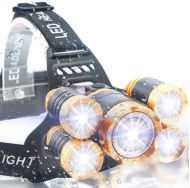 Nabíjecí čelovka Headlamp 5 x CREE LED + Příslušenství ZDARMA