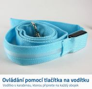 Textilní svítící vodítko - modré