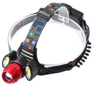 Čelovka Headlamp 1 x CREE LED + 2 x COB LED + Příslušenství ZDARMA