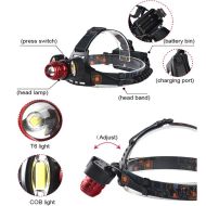 Čelovka Headlamp 1 x CREE LED + 2 x COB LED + Příslušenství ZDARMA