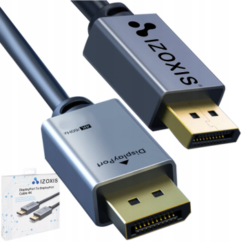 Kabel DisplayPort Display DP-DP 60Hz 4K 2m, černý